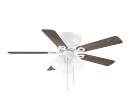 Clarkston II 44 in. LED Indoor White Ceiling Fan with Light Kit - £21.58 GBP