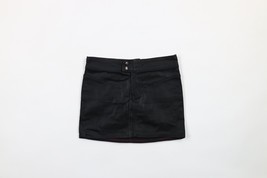 NOS Vtg Y2K Von Dutch Womens Small Spell Out Stretch Denim Mini Skirt Bl... - £38.91 GBP