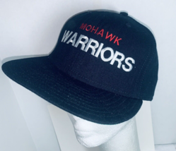 Mohawk Warriors Black/Green Cap Embroidered SnapBack New Era USA GUC - $15.13
