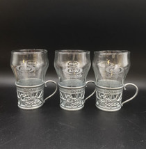 Lot Of 3 Pewter A&amp;W Cream Soda Glass Metal Holders Vintage Hong Kong - $26.72