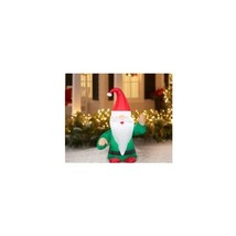 Holiday Time Christmas Gnome Airblown Inflatable Yard Decor Lights Up 4 ... - £24.88 GBP