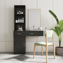 Modern Simple Hair Desk Multi-Layer Storage - Black - £164.84 GBP