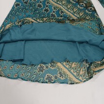 Dressbarn RN#94174 Women's Green Floral Elastic Waist Pull On Skirt Size Skirt image 14