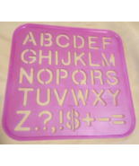 Tupperware Tuppertoys Plastic Uppercase Alphabet Stencil #1937- C4  Vint... - £9.09 GBP