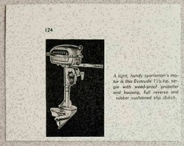 1950 Magazine Photo Evinrude 1 1/2 HP Outboard Motors with Reverse &amp; Slip Clutch - £7.80 GBP
