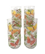 Vintage Anchor Hocking 70s Mod Butterfly Tumblers 6&quot; Tall 16 oz MCM Set ... - £23.59 GBP
