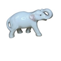 Vintage White Porcelain Elephant Figurine Japan Trunk Up - $278.74 MXN