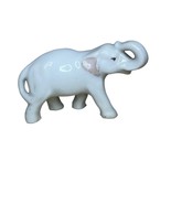 Vintage White Porcelain Elephant Figurine Japan Trunk Up - $14.85