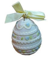 Vintage Enesco Ceramic Easter Egg Ornament 2&quot; - $8.90