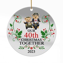 Our 40th Anniversary Christmas 2023 Acrylic Ornament 40 Years Bear Couple Gifts - £13.36 GBP