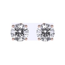 4CT F-G Color VS-SI Clarity Round Cut Solitaire Lab-Grown Diamond Stud. - £3,342.01 GBP