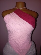 Crochet crop top, summer top, summer vest, halter top - $40.00