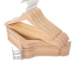 Solid Wooden Hangers 20 Pack, Wood Suit Hangers With Extra Smooth Finish... - £31.26 GBP