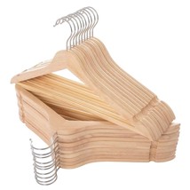 Solid Wooden Hangers 20 Pack, Wood Suit Hangers With Extra Smooth Finish... - $39.99