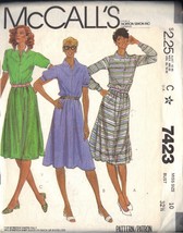 Mc Call's Pattern 7423 Size 10 Dated 1981 Misses' Dress 3 Versions Uncut - $3.00