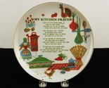 &quot;My Kitchen Prayer&quot; Decorative Plate, Colorful Cooking Artwork, Vintage ... - $14.65
