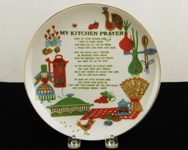 &quot;My Kitchen Prayer&quot; Decorative Plate, Colorful Cooking Artwork, Vintage ... - £11.44 GBP