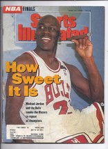 1992 Sports Illustrated Magazine June 22nd Bulls Repeat Champions Jordan - £15.22 GBP