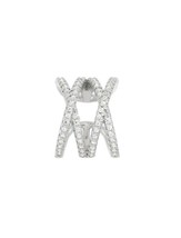 Sterling Silver Double X Clear CZ Ear Cuff - £22.53 GBP