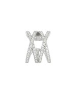Sterling Silver Double X Clear CZ Ear Cuff - $38.94 CAD