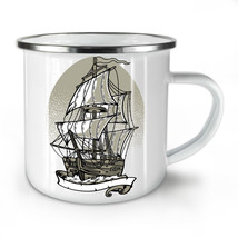 Ship Old Sail Sea Fantasy NEW Enamel Tea Mug 10 oz | Wellcoda - £20.24 GBP