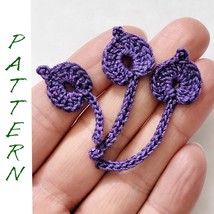 crochet leaf border pattern, motif crochet tutorial PDF, leaf pattern cr... - £7.98 GBP