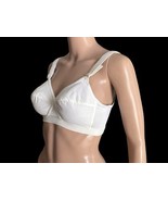 NOS VINTAGE 70s EXQUISITE FORM CONTOUR X BRA 32C WHITE 100% NYLON ONE SE... - $726.01 MXN