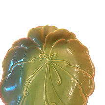 Brad Keeler Artware 729 Lettuce Bowl Platter 13X10 Green/Pink Shades Mid... - £79.12 GBP