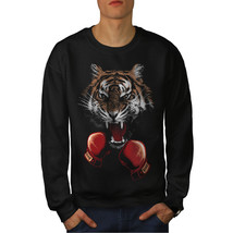 Wellcoda Tiger Boxer Gloves Mens Sweatshirt, Combat Casual Pullover Jumper - £23.73 GBP+