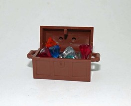Minifigure Custom Toy Treasure Chest with Jewels - £2.79 GBP