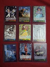 Lot Of Nine 9 Disney 100 Weiss Schwarz Rare Cards SR RR R HND - £47.17 GBP