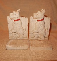 Awesome vintage painted plaster Scottie dog bookends - £18.67 GBP