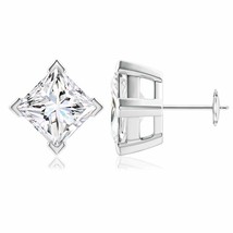 ANGARA Princess-Cut Lab-Grown Diamond Stud Earrings in 14K Gold (9.4mm, 10 Ct) - £20,472.18 GBP