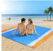 Beach Blanket 79&#39;X&#39;83&#39;&#39; Waterproof Sandproof Mat For 4-7 Adults Oversized Picnic - £14.61 GBP