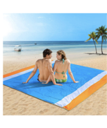 Beach Blanket 79&#39;X&#39;83&#39;&#39; Waterproof Sandproof Mat For 4-7 Adults Oversize... - £14.80 GBP