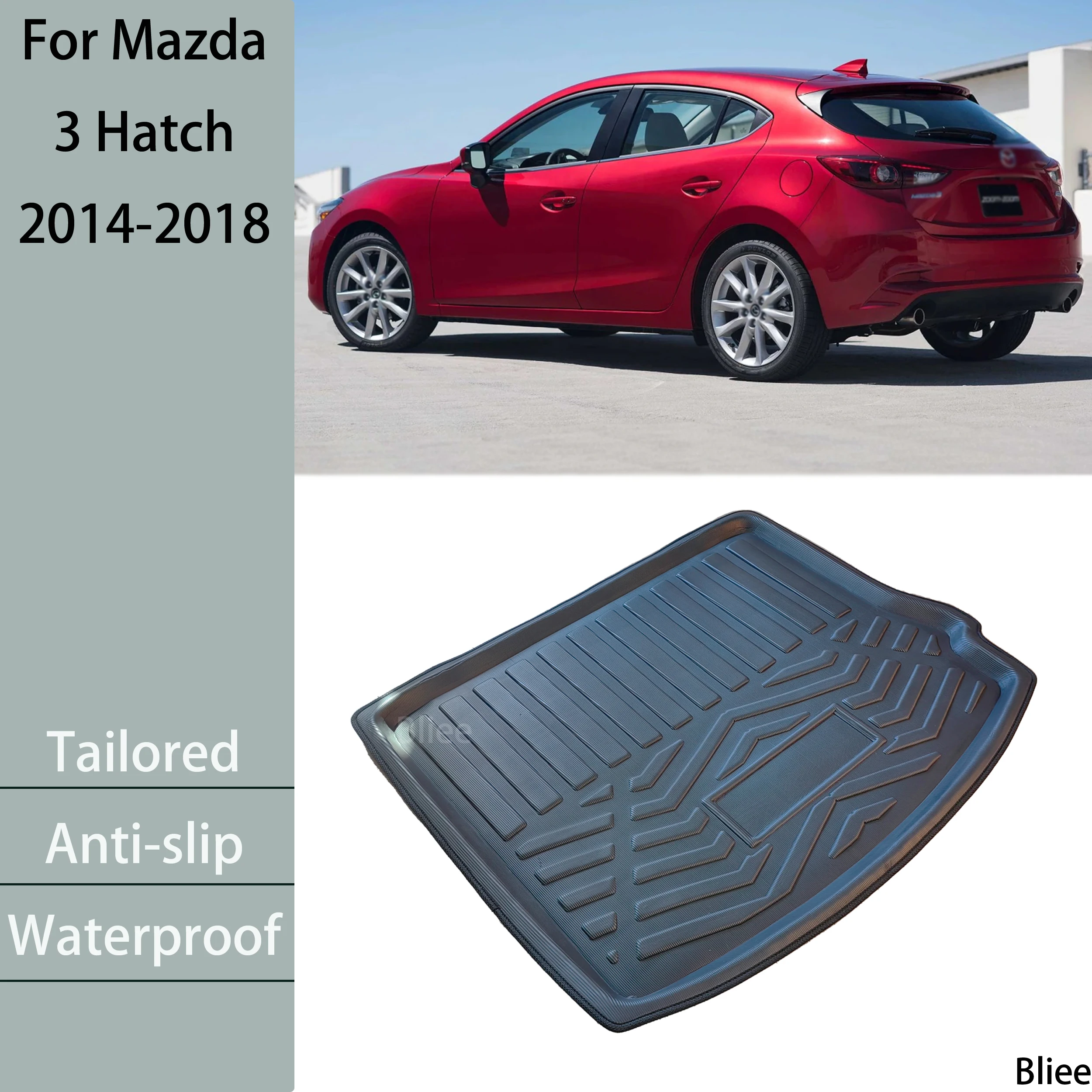 For Mazda 3 M3 Axela BM Hatchback 2014 2015 2016 2017 2018 Car Rear Trunk Mat - £35.48 GBP