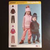 Simplicity S8997 Toddlers&#39; Children&#39;s Pants Knit Top Hat AA 1/2-3 BB 4-8 UC - £3.40 GBP+