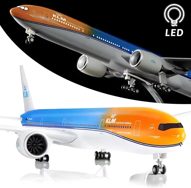 1/160 Scale 50 5CM Airplane Airbus A380 Air -with lights HollandKLM Boei... - £75.81 GBP