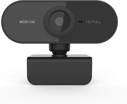 Computer Camera PC Webcam Full HD 1080p 360 Degrees Wide Angle 30fps Video USB W - £27.43 GBP