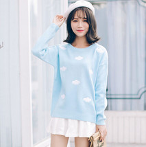 Kawaii Clothing Cute Harajuku Ropa Sweater Pullover Clouds Nubes Jersey ... - $32.99