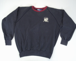 Vintage Polo Ralph Lauren Scribble Sweatshirt 90s Polo Size L Blue Faded... - $61.70