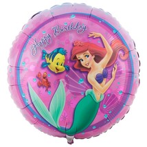 Little Mermaid Ariel Foil Mylar Balloon Birthday Party Supplies 18&quot; Round New - £3.95 GBP