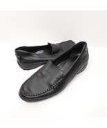 ECCO Women&#39;s Black Leather Slip On Loafers Size 40 / 9-9.5 - $43.31 CAD
