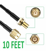 10ft 3M Antenna Extension Cable RP SMA Male to Female Adapter Wireless R... - £11.96 GBP
