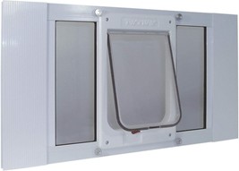 Ideal Pet Aluminum Sash Window Pet Door, Small to Med Dog or Cat  7 x 10.5&quot; Flap - £62.61 GBP
