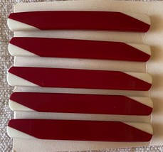 ⭕⭕VTG 5 Hair Barrettes for Women Vintage, New, Length 6cm, Red and White - $9.90