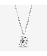 S925 Sterling Silver Moon &amp; Spinning Tree Pendant Necklace,Fits Pandora ... - $28.70 CAD