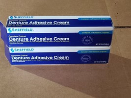 Lot of 2 Denture Adhesive Cream 2.4 Oz by Dr. Sheffield&#39;s EXP: 3 24 - $15.02