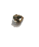 Vintage Uncas Gold Tone Jade &amp; Diamond Ring - £21.95 GBP