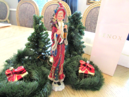 LENOX COLLECTIBLE  PENCIL FIGURINE OLD WORLD SANTA WITH LANTERN 1995 13&quot;... - £27.62 GBP